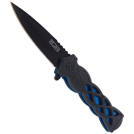 Herbertz CJH Knife Black/Blue ABS, Black Blade 420 (44008)