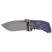 Spartan Blades Harsey Folder ''Plague Doctor'' Blue Titanium, Satin MagnaCut by William W. Harsey (SF5DOCTOR BL)