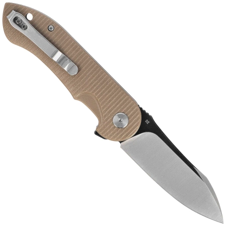 Bestech Torpedo Knife Beige G10, Black Stonewashed / Satin D2 (BG17B-2)