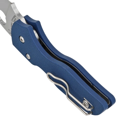 Spyderco Lil' Native Cobalt Blue G10, Satin CPM SPY27 by Eric Glesser (C230GPCBL)