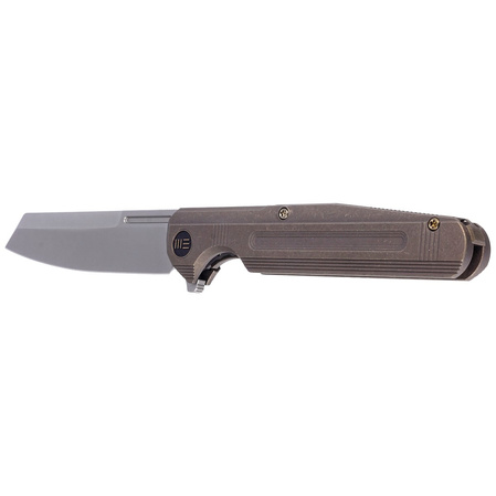 WE Knife Reiver LE No 223/260 Bronze Titanium, Silver Bead Blasted CPM S35VN knife (WE16020-3)