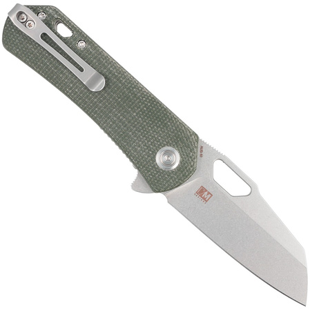 Nóż składany Kubey Knife Duroc Green Micarta, Black Stonewashed AUS-10 by Colin Maisonpierre (KU332L)