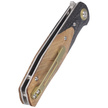 Bestech Ascot Black Carbon Fiber/G10 Lightburl Wood, Satin 14C28N Knife (BG19D)