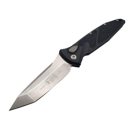 Nóż automatyczny Microtech Socom Elite Auto T/E Black Aluminium, Stonewashed M390 by Tony Marfione (161A-10)