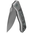 Remette RT-Steed Knife Gray Titanium/Black-Blue Carbon Fiber, Pearlescent M390 (RTWS-TB)