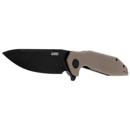 Kubey Nova LL KU117K Knife Tan G10, Blackwashed D2
