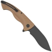 Nóż składany Kubey Timberwolf Tan G10, Blackwashed 14C28N (KU208H)