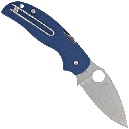 Spyderco Sage 5 Cobalt Blue G10 Knife, Satin CPM SPY27 by Sal Glesser (C123GPCBL)