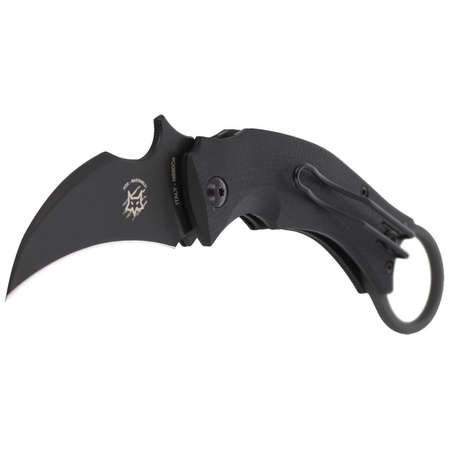 Nóż FOX Karambit Black Bird G10 Black, Black Idroglider by Bastinelli (FX-591)