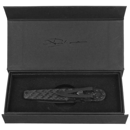 Nóż składany Extrema Ratio LKU01 Tenebra Carbon Fiber, Black DLC M390 by Danilo Rossi (04.1000.0243/M3/DLC-CC-BK)