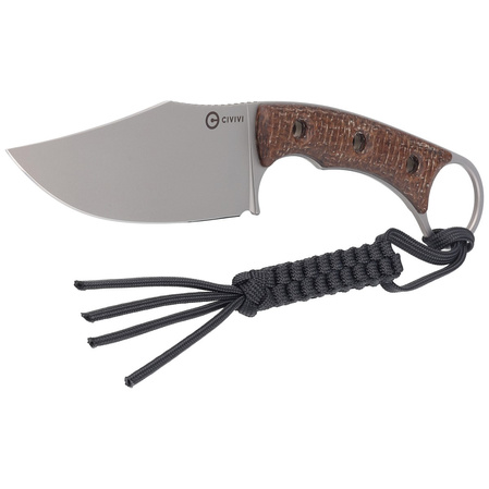 Nóż Civivi Midwatch Brown Burlap Micarta, Silver Bead Blasted N690 (C20059B-2)