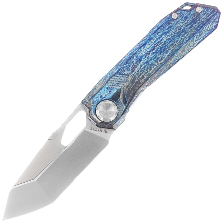 Nóż składany Remette Peregrine Falcon Thunder Lightning Titanium, Hand Grinding Pearlescent M390 (RTT1-T)