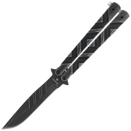 Martinez Albainox Balisong Knife Gray Stone Steel, Gray Stonewashed 3Cr13MoV (02105)