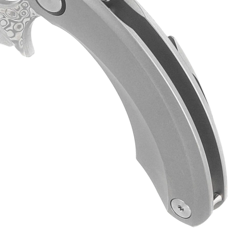 Bestech Strelit Grey Titanium Knife, Damascus by Ostap Hel (BT2103G)