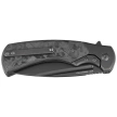 Fox 40th Anniversary Folding Knife Marble Carbon Fiber, Black PVD M390 knife (FX-F2017 R)