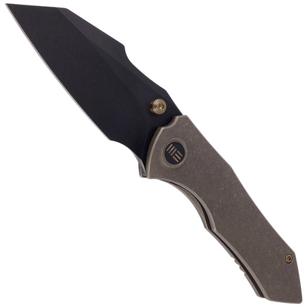 WE Knife High-Fin Bronze Titanium, Black Stonewashed CPM 20CV by Gavko Knives (WE22005-2)