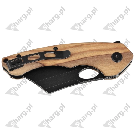 Nóż składany Bestech Skirmish Natural Olivewood, Black Stonewashed 154CM (BL06C)