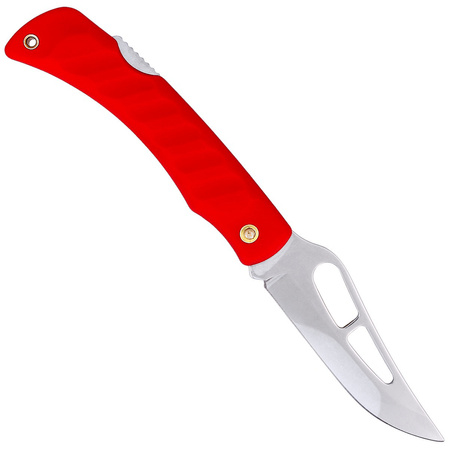 Mikov Crocodile Red ABS Folding Knife, Mirror Finish with Clip (243-NH-1/A CLIP/RED)