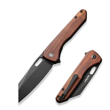 Nóż składany Civivi Nugz Guibourtia Wood, Black Stonewasahed 14C28N by Matthew Wehrwein (C23060-3)