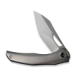 Nóż składany We Knife Ignio Polished Bead Blasted Titanium, Silver Bead Blasted CPM 20CV by Toni Tietzel (WE22042B-4)