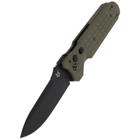 Fox Predator II 2F Full Auto Knife OD Green FRN, Black Idroglider N690Co (FX-448 OD)