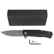 LionSteel Myto Knife Black Aluminum, Stonewashed M390 by Molletta (MT01A BS)