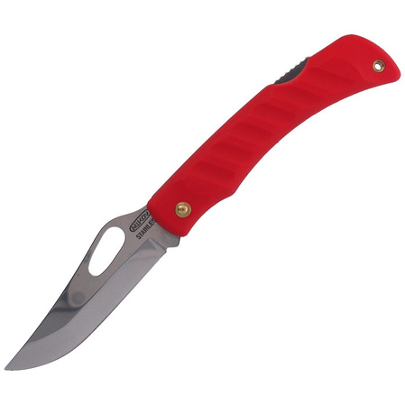 Mikov Crocodile Red ABS Folding Knife, Mirror Finish (243-NH-1/B RED)