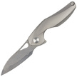 Bestech The Reticulan Neck Knife Grey Titanium, Damascus by Elijah Isham (BT1810G)