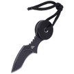 BlackFox Lollypop, Black G10, Black Stonewashed 440C by Tommaso Rumici Neck Knife (BF-755)