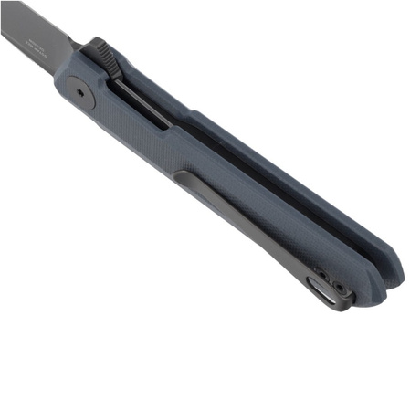 Bestechman Knife Mini Dundee Grey G10, Grey DLC D2 by Ostap Hel (BMK03F)