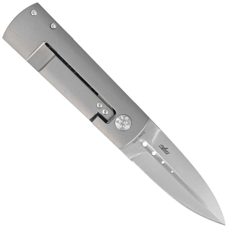 Nóż składany Maserin Daga Black/Silver FatCarbon, Satin Elmax by Attilio Morotti (372/N)