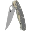 Nóż składany Spyderco Military 2 Camo G10, Satin Plain CPM S30V by Sal, Eric Glesser (C36GPCMO2)
