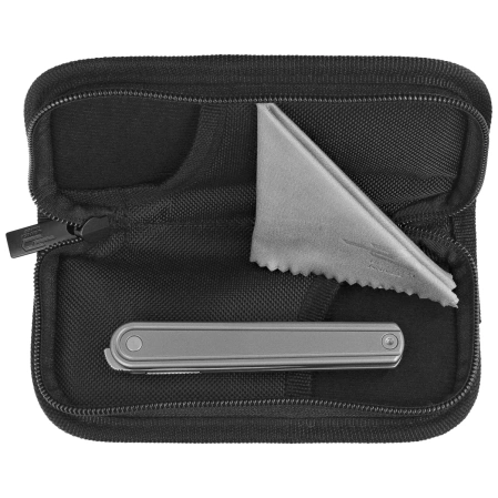 Bestech Ink Knife Silver Titanium, Sandblasted / Stonewashed MagnaCut by Denis Simonutti (BT2502A)