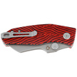 Kubey Knife Monsterdog Black/Red G10, Bead Blasted N690 by Dmitry Osarenko (KU337F)