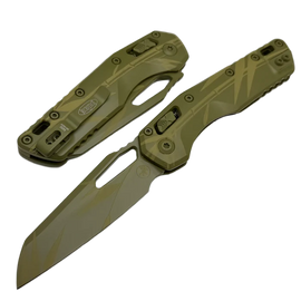 Microtech MSI S/E Knife Cerakote Bamboo Aluminum, Cerakote Bamboo M390MK by Tony Marfione (210-1CAM)