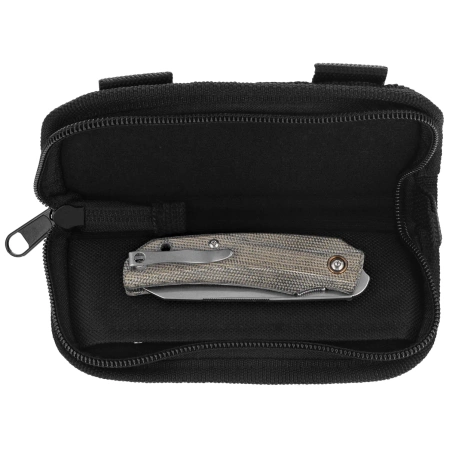 MKM Ice Knife Gray Canvas Micarta, Stonewashed MagnaCut by Tommaso Rumici & Denis Simonutti (MK IC-GC)