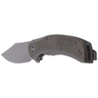 WE Knife Snick Gray Titanium/Dark Green Micarta, Gray Stonewashed (WE19022F-5)