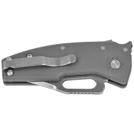 Demko Nano-Shark CP Knife Grey GRN, Stonewashed AUS10A by Andrew Demko (NANO-10A-Grey GRN-CP)