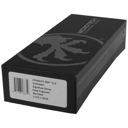 Nóż automatyczny OTF Microtech Ultratech Gen III ZBP D/E Signature Outbreak Aluminium, Outbreak M390MK by Tony Marfione (1122-1OBDS)