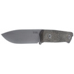 LionSteel Bushcraft Knife Green Micarta, Stone Washed Sleipner by Molletta (B41 CVG)