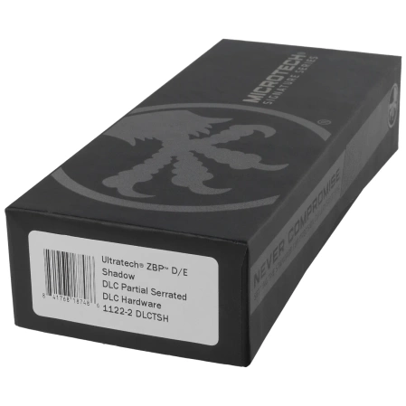 Microtech Ultratech Gen III ZBP D/E Signature OTF Knife Shadow DLC Aluminum, Shadow DLC P/S M390MK by Tony Marfione (1122-2DLCTSH)