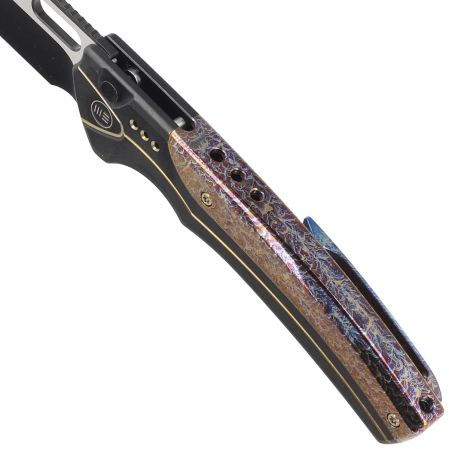 Nóż składany WE Knife Exciton LE No 185/210 Black / Flamed Titanium, Two Tone CPM 20CV (WE22038A-4)