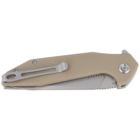 Kubey Nova LL KU117I Knife Tan G10, Bead Blasted D2