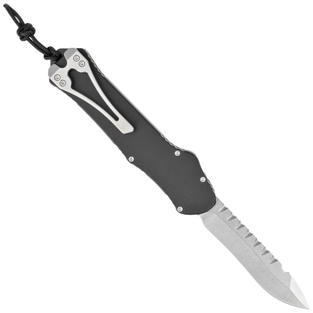 Nóż automatyczny OTF Heretic Hydra R/E Black Aluminium, Stonewashed MagnaCut by Tony Marfione Jr.