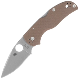 Spyderco Native 5 Sprint Run Knife Brown G10, Satin CPM 15V by Sal Glesser (C41GPBN15V5)