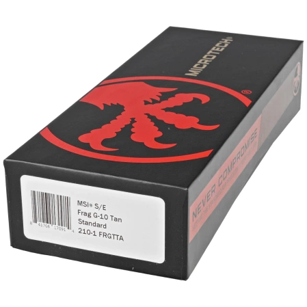 Microtech MSI S/E Ram-Lok Frag Tan G10, Black M390MK by Tony Marfione (210-1FRGTTA)