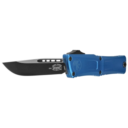 Microtech Combat Troodon Gen III S/E OTF Knife Blue Aluminum, Black M390MK by Tony Marfione (1143-1BL)