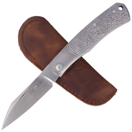 Viper Hug Gray Titanium Wolf, Satin by M390 by Sacha Thiel Knife (V5990TIW)