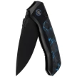 Remette RT-Steed Knife Black Titanium/Black-Blue Carbon Fiber, Black DLC M390 (RTWS-BL)
