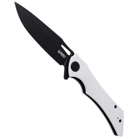 Kubey Raven KB245F Knife Ivory G10, Dark Stonewashed AUS-10 by Jelly Jerry